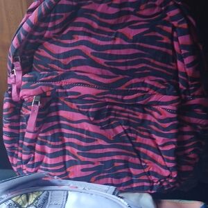Pink and Black Zebra Print Women’s Backpack